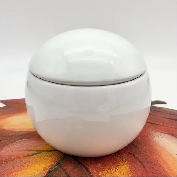 Joseph Joseph by Morph White Heavy Ceramic Lidded Orb Mortar Missing Pestle